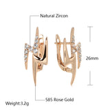 Hip Hop Lightning Style Inlay Zircon Drop Earrings 585