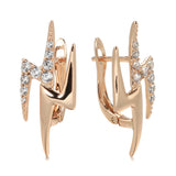 Hip Hop Lightning Style Inlay Zircon Drop Earrings 585