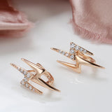Hip Hop Lightning Style Inlay Zircon Drop Earrings 585