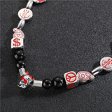 Hip Hop Punk Necklace Smiley Skull Angel Pearl Pendant For Men Women Party