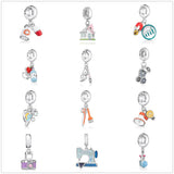 925 Sterling Silver Horn Stethoscope Triangle DIY Women Jewelry