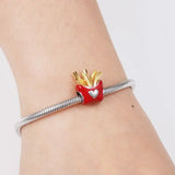 Hot Cocoa Dumbbell Charm Bead for Bracelet 925 Silver DIY Jewelry