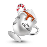 Hot Cocoa Dumbbell Charm Bead for Bracelet 925 Silver DIY Jewelry