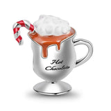 Hot Cocoa Dumbbell Charm Bead for Bracelet 925 Silver DIY Jewelry