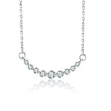 Hot 925% Sterling Silver Zircon Necklace Ladies High Jewelry