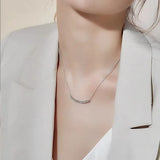 Hot 925% Sterling Silver Zircon Necklace Ladies High Jewelry