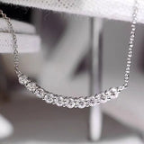 Hot 925% Sterling Silver Zircon Necklace Ladies High Jewelry