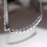 Hot 925% Sterling Silver Zircon Necklace Ladies High Jewelry