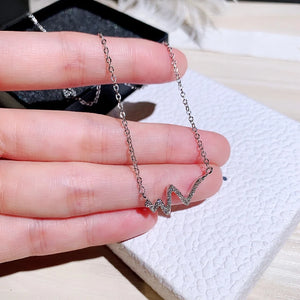 925 Silver Zircon Pendant Necklace High Jewelry