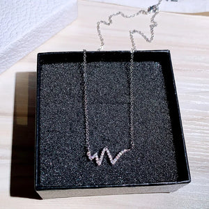 925 Silver Zircon Pendant Necklace High Jewelry