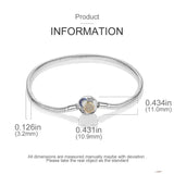 925 Silver O Closure Snake Chain Bracelet for Charm Beads