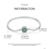 925 Silver O Closure Snake Chain Bracelet for Charm Beads