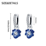 925 Silver Pure Girl Heart Smiley Earrings