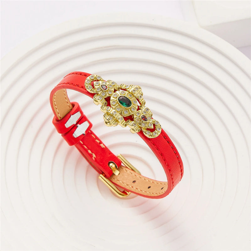 Hot Leather Bracelet for Women's Holiday Party