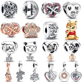 925 Silver Dog Pet Bear Beads for Charm Bracelet