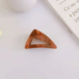 Triangle Leopard Print Hair Claw for Woman Girls