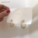 Elegant Zircon Hoop Earrings for Women