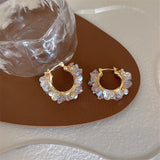 Elegant Zircon Hoop Earrings for Women