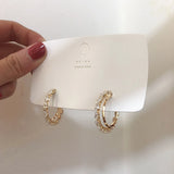 Elegant Zircon Hoop Earrings for Women