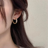 Elegant Zircon Hoop Earrings for Women