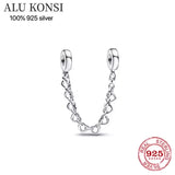 925 Sterling Silver Beads for Women's Charm Bracelet DIY Jewelry