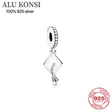925 Sterling Silver Pan Beads for Charm Bracelet Women Sweet DIY Jewelry