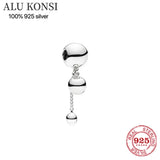 Real 925 Sterling Silver Pan Beads Charm for Women DIY Jewelry