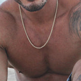 Men's Stainless Steel Box Chain Necklace Jewelry Gift