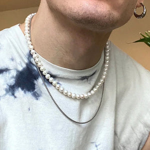 Men's Stainless Steel Box Chain Necklace Jewelry Gift