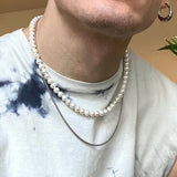 Men's Stainless Steel Box Chain Necklace Jewelry Gift
