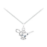Magic Lamp Pendant Necklace 925 Sterling Silver Chain Jewelry