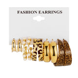 Fashion Resin Hoop Earring Set for Women