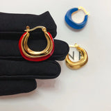 Geometric Circle Earrings French Style