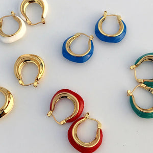 Geometric Circle Earrings French Style