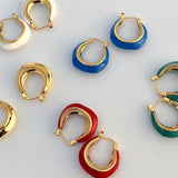 Geometric Circle Earrings French Style