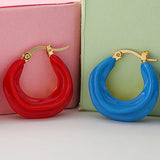Geometric Circle Earrings French Style