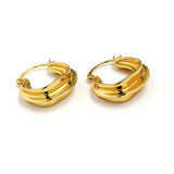 Geometric Circle Earrings French Style