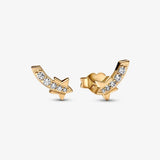 Winter 925 Silver Shooting Star Stud Earrings Christmas Gift Brincos