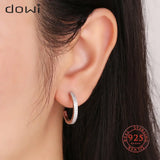 Zircon 925 Silver C-Shaped Earrings for Women