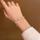 Pearl Butterfly Bracelet All-match Female Jewelry Gift