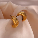 18K Plated Stainless Steel Stud Earrings For Woman