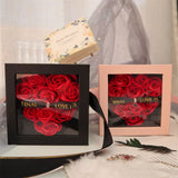 Jewellery Boxes Soap Flower Artificial Rose Necklace Storage Box For Wedding