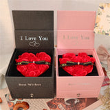Jewellery Boxes Soap Flower Artificial Rose Necklace Storage Box For Wedding