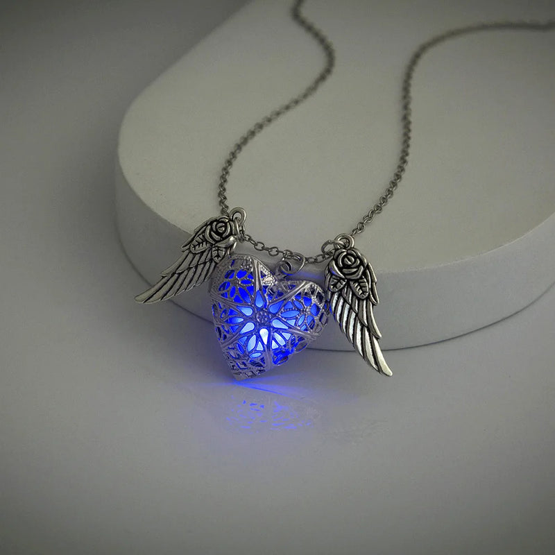 Angel Wings Luminous Necklace Halloween Gift for Women Men