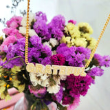 Diamond Initial Name Necklace Personalized Crystal Pendant