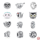 Skull Love Snake Star 925 Silver Diy Beads Fit Charms Bracelet