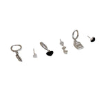 Small Senior Geometric Asymmetric Stud Earrings