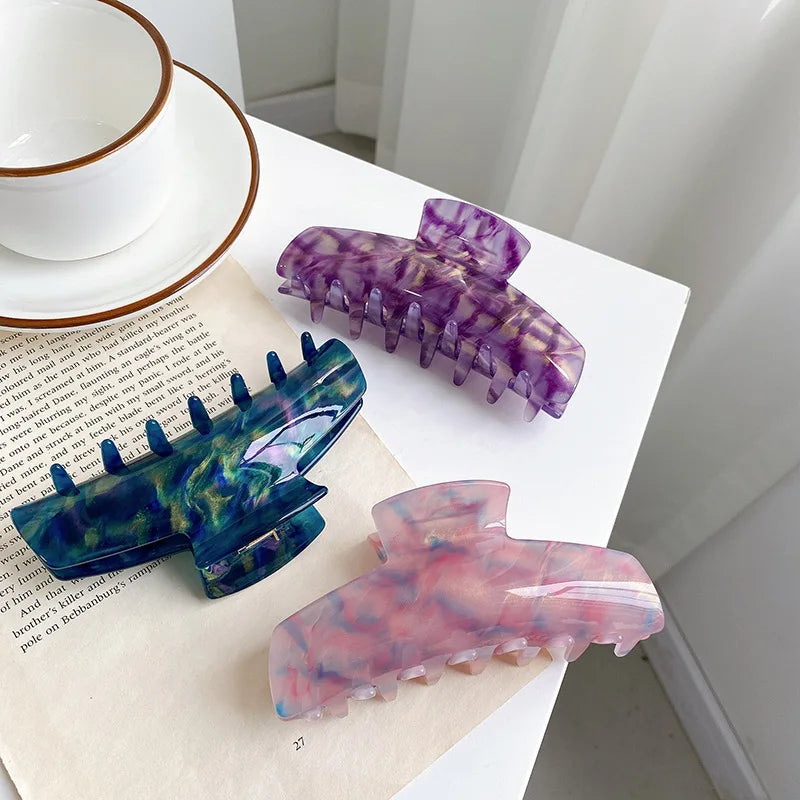 Vintage Jumbo Hair Claw Acrylic Hair Claw