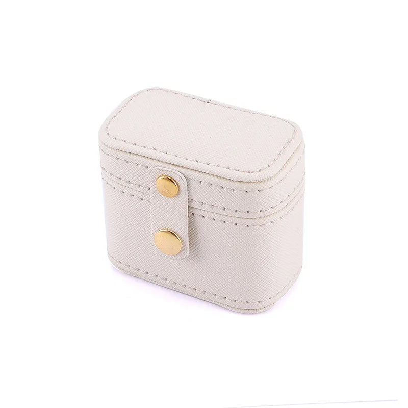 Mini Jewelry Box Pink Stud Earrings Ring Organizer