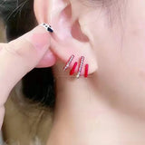 Dainty Four Claws Stud Cuff Earrings for Women Ear Cuffs